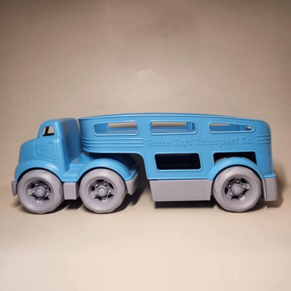 GREEN TOYS Blue Car Transporter Carrier 100% Recycled Plastic Pretend Preschool - Picture 2 of 13
